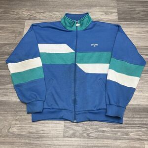 True Vintage 80s Spalding Sweatshirt Adult L Tennis Fleece Full Zip Up Crop Boxy